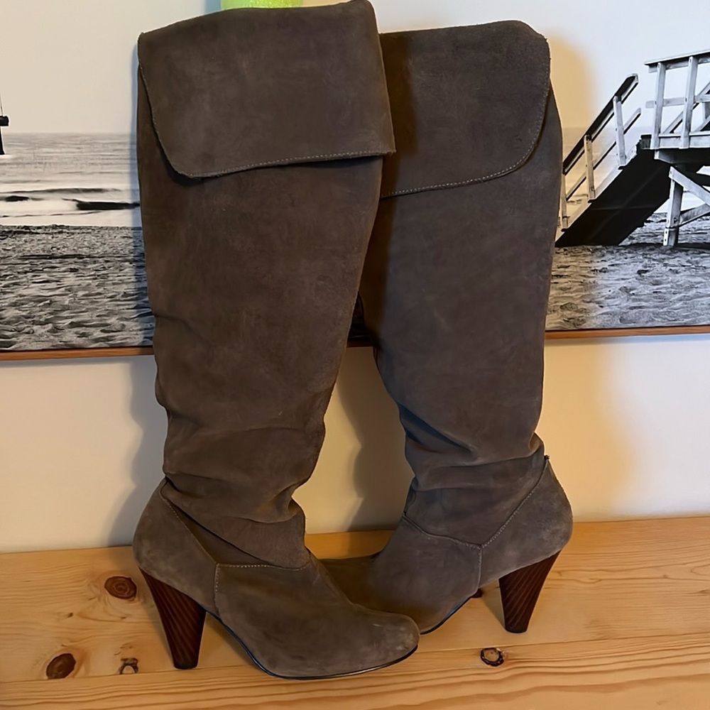 Grey Tall Boots